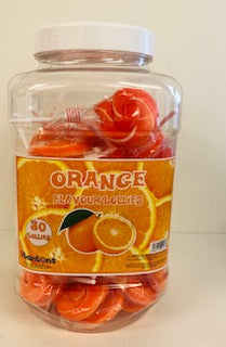 Stantons Wrapped Orange Rock Lollies Jar 1 x 50pk