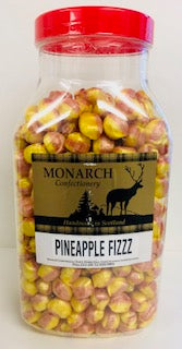 Monarch Confectionery Pineapple Fizz Balls Jar 1 x 3kg
