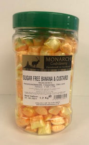 Monarch Confectionery Sugar Free Banana & Custard 1 x 1.2kg
