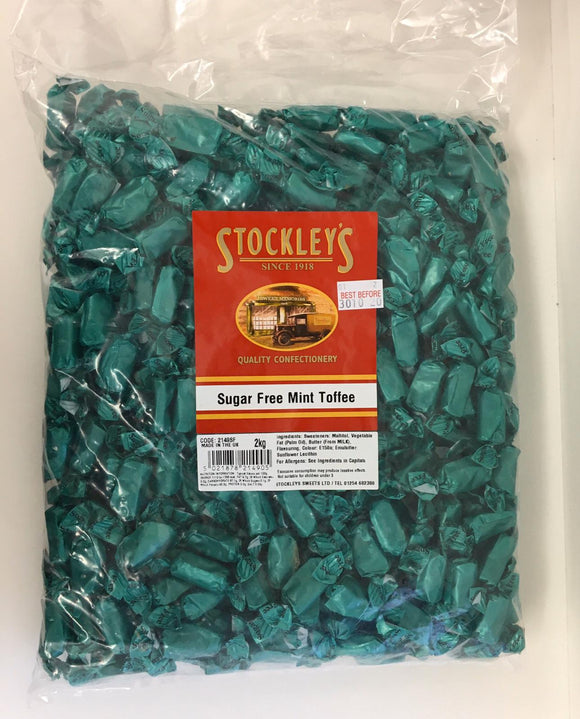 Sugar Free Stockley's Mint Toffee 2kg Bag
