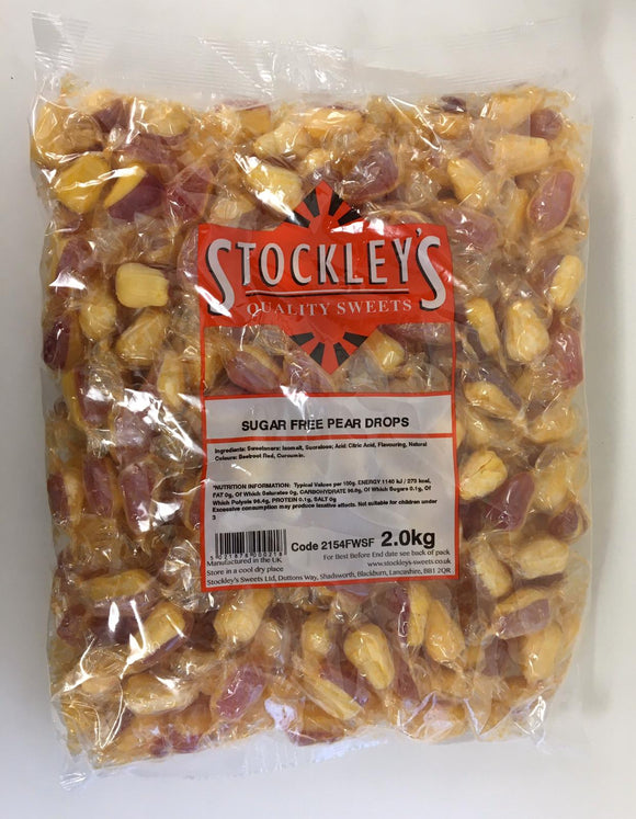 Sugar Free Stockley's Pear Drops - 2kg Bag