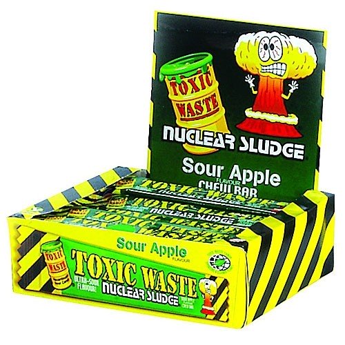 Toxic Waste Sour Apple Chew Bars 50pk