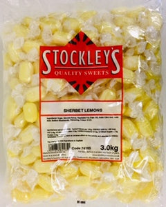 Stockley's Sherbet Lemons 3kg Bag = 37p Per 100g