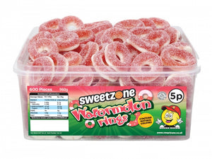 Sweetzone 5p Watermelon Rings Tub 120pk