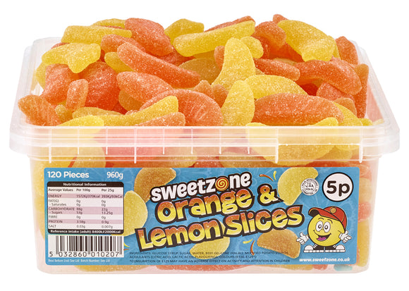Sweetzone 5p Orange & Lemon Slices Tub 120pk