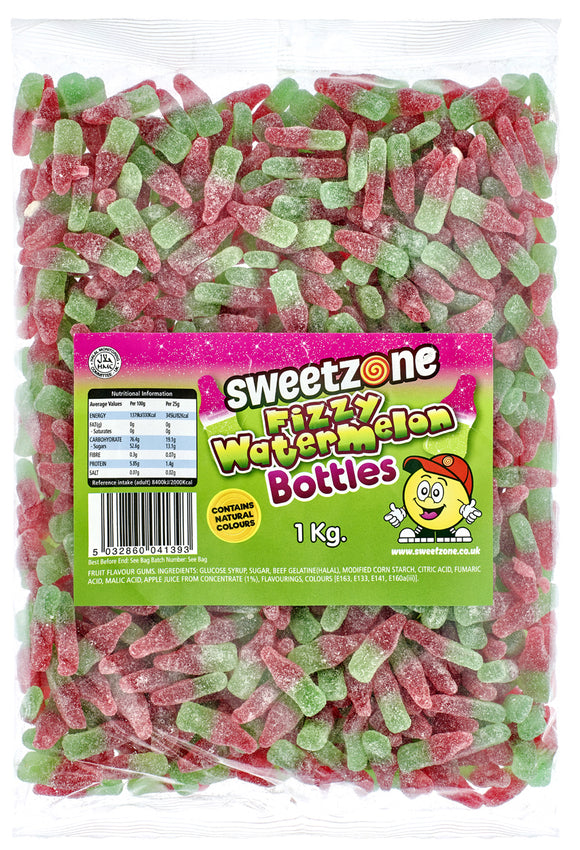 Sweetzone Fizzy Watermelon Bottles 1kg Bag