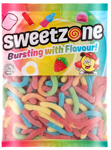 Sweetzone Premium Sour Worms 1kg Bag
