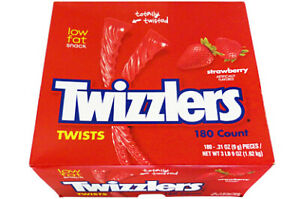 Twizzlers Strawberry Straws Box 180 x 9g