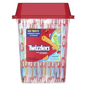 Twizzlers Rainbow Straws Tub 105 x 8g