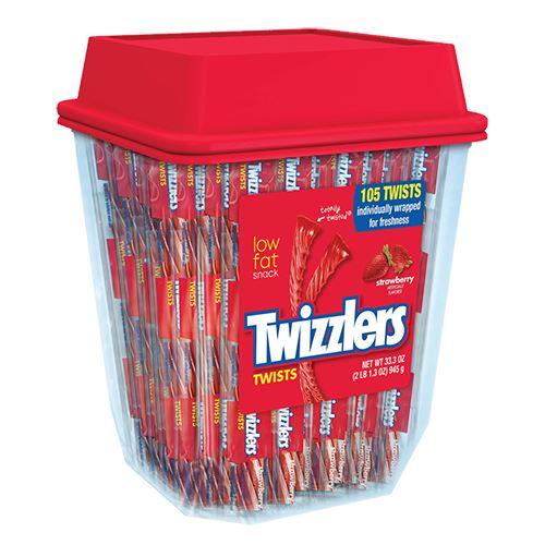 Twizzlers Strawberry Straws Tub 105 x 8g
