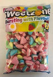 Sweetzone Premium 3D Sugared Hearts 1kg Bag = 33p Per 100g