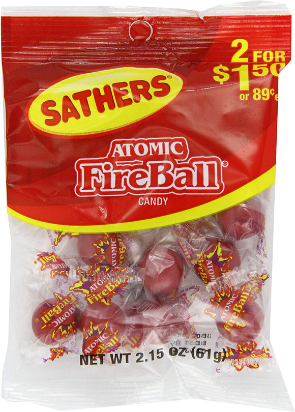 Sathers Atomic Fireballs 12 x 60g Bags