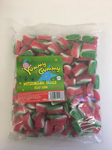 Yummy Gummy Fizzy Watermelon Slices 1kg Bag